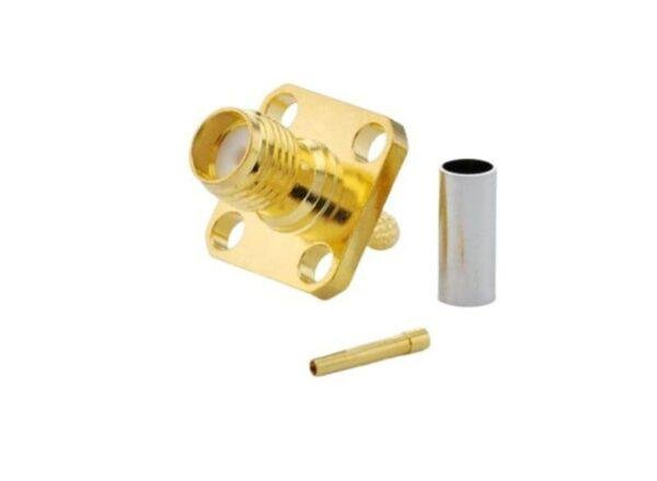 SMA F 4H panel Mount CRIMP for LMR100/RG174/RG316 Cable