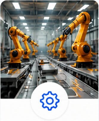Industrial automation robots using RF communication in manufacturing systems